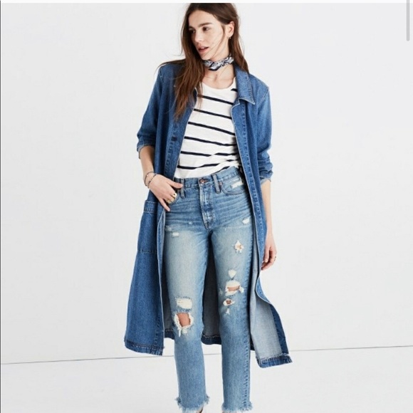 madewell denim duster coat